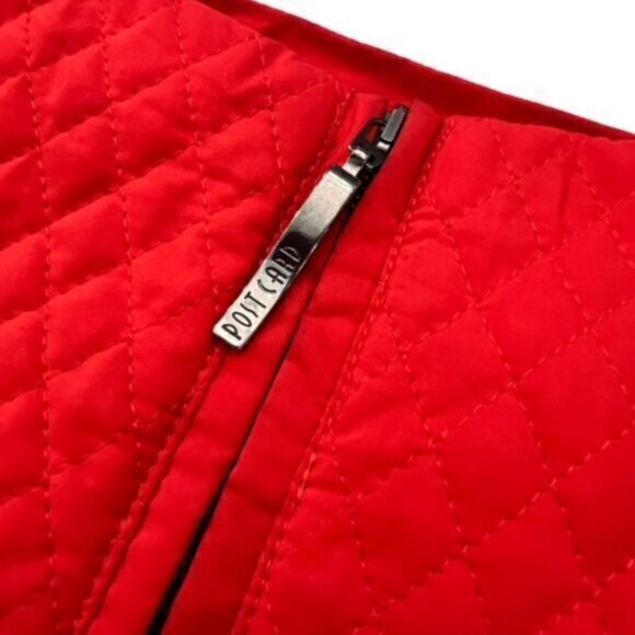 Anthropologie Postcard Red Quilted Skirt Full Zip Floral Size 6‎ Made in Italy - Picture 13 of 16
